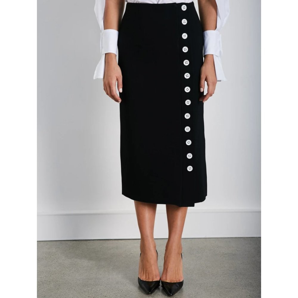 Christopher Esber Button Down Midi Skirt Sz 4